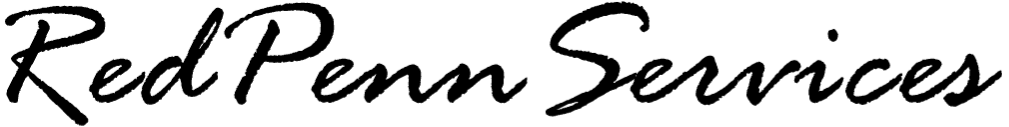 Red Penn Services logo in cursive font